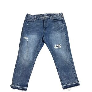 A.N.A. High Rise Straight Leg Distressed‎ Jeans Denim Size 22W Plus